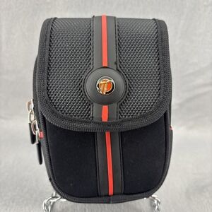 Targus Digital Camera‎ Accessory Case Black Nylon Compact Belt Loop Pockets EUC